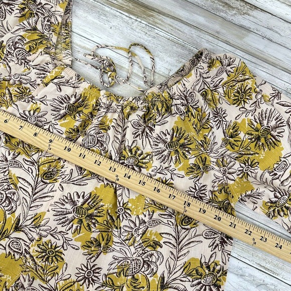Anthropologie Daily Practice Mollie Tunic Floral Dress Boho Peasant Sleeve Large - Picture 12 of 16